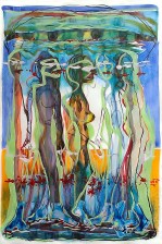 Mensen in schemering, People in twilightzone, Gea Zwart